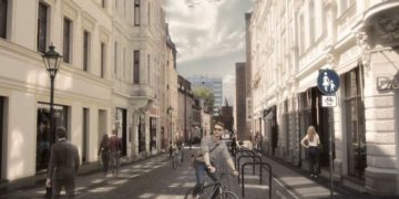 Grafik der erweiterten Fußgängerzone in die Marktstraße hinein