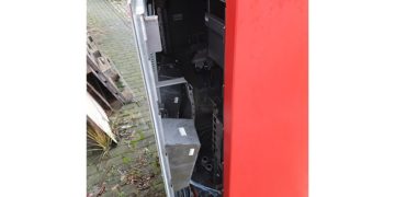 Zerstörter Fahrscheinautomat Cottbus-Madlow