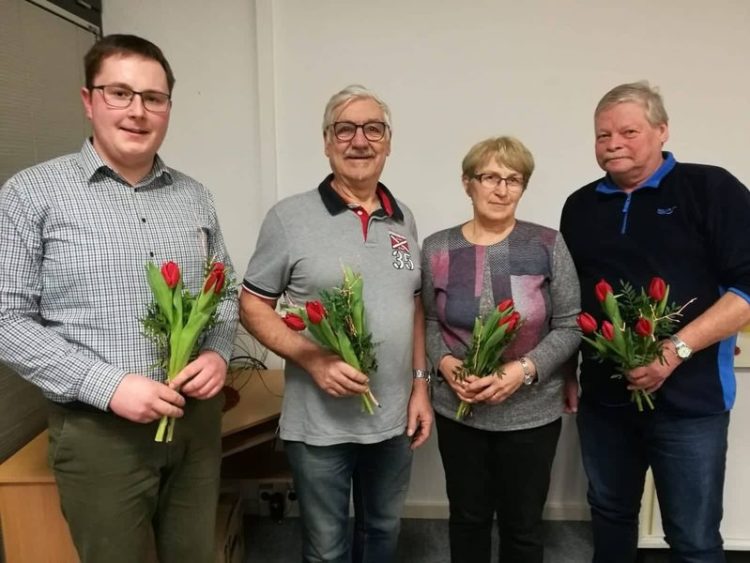 v.l.n.r.: Kevin Theiler, Franz Neumann, Jutta Lehmann und Reiner Paßkönig.