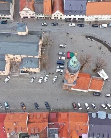 Der Marktplatz in Luckau wird umgestaltet