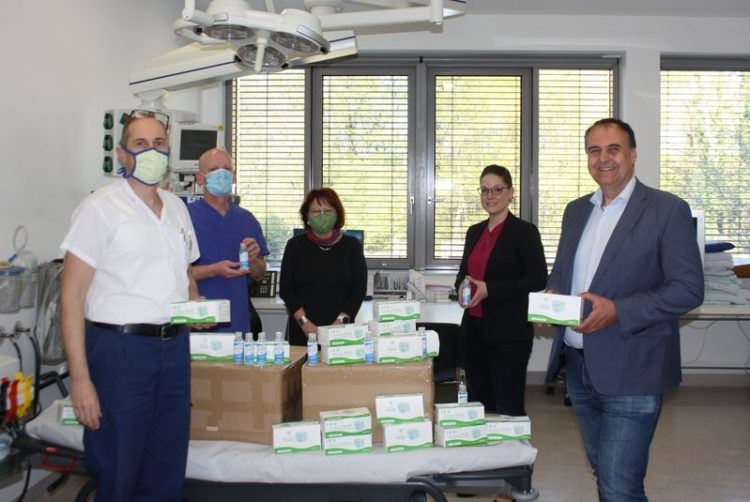 Desinfektionsmittel und Masken. Papierfabrik unterstützt Spremberger Krankenhaus