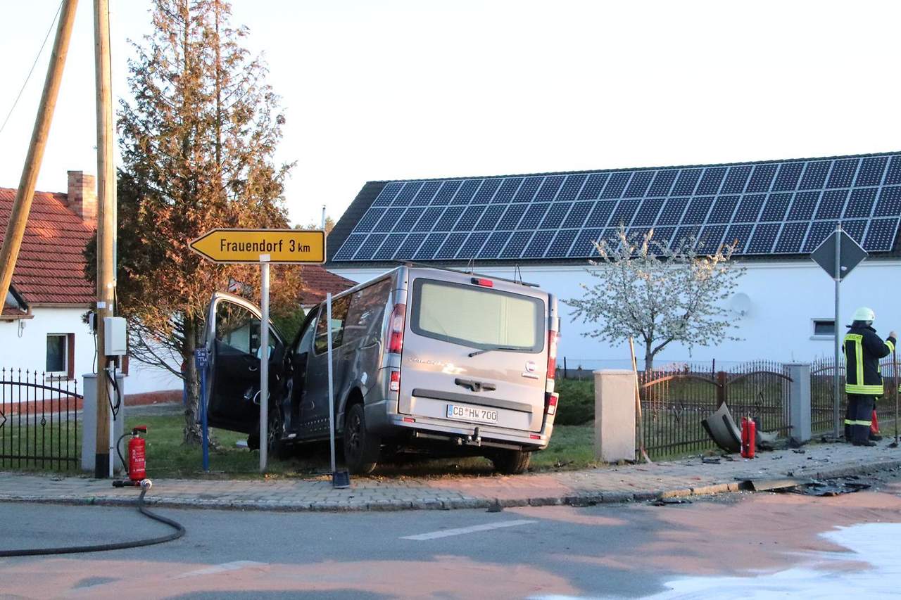 Vorfahrtsunfall in Koppatz; Blaulichtreporter Cottbus