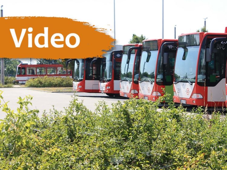 Bus- und Straßenbahndepot von Cottbusverkehr