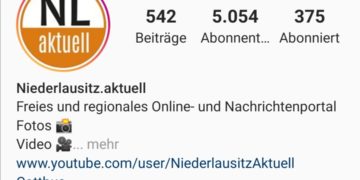 Instagram-Profil von Niederlausitz aktuell