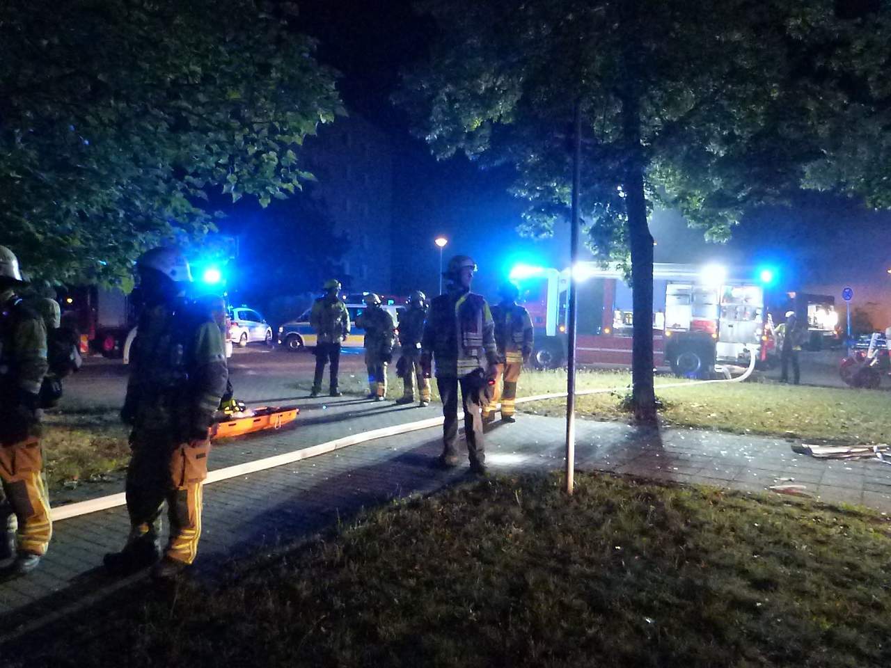 Nächtlicher Wohnungsbrand in Cottbuser Studentenwohnheim; Foto: Stadt Cottbus