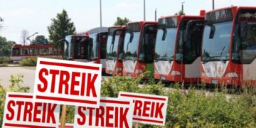 Warnstreik Montage Cottbusverkehr