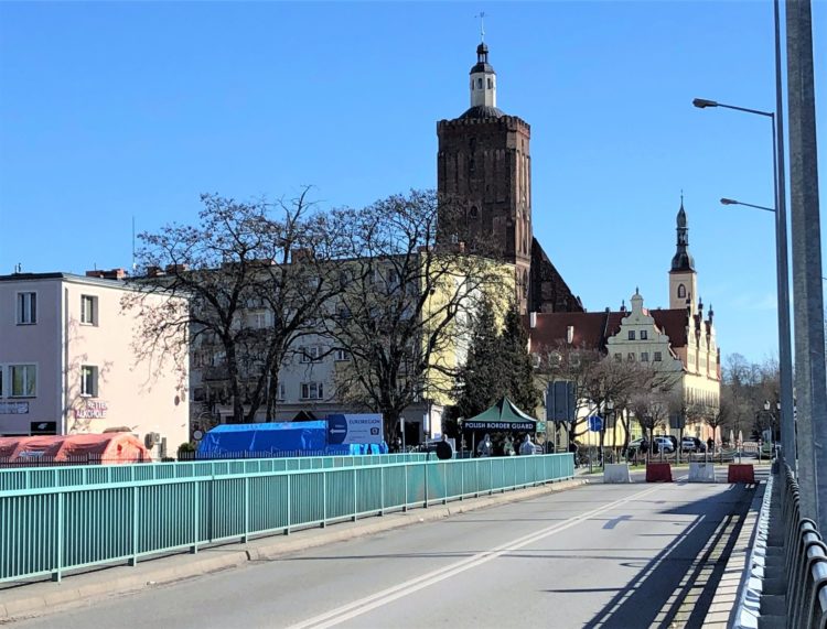 Grenzübergang in Guben