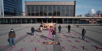 Aktionsbündnis protestiert gegen EVA Jänschwalde in Cottbus
