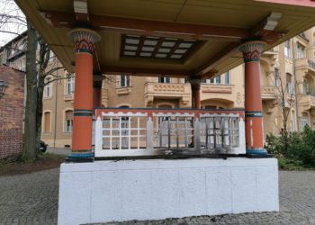 Schäden durch Feuer am Cottbuser Teehäuschen