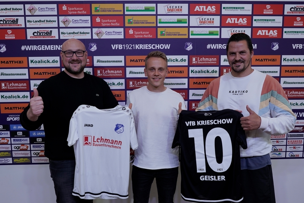 Felix Geisler wechselt vom FCE in die 5. Liga zum VfB Krieschow; VfB Krieschow