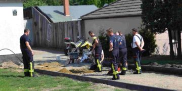 Gasalarm in Welzow. Leitung bei Bauarbeiten beschädigt