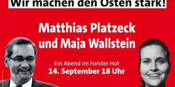 Gespräch mit Platzeck und Wallstein in Forst: "Wir machen den Osten stark"