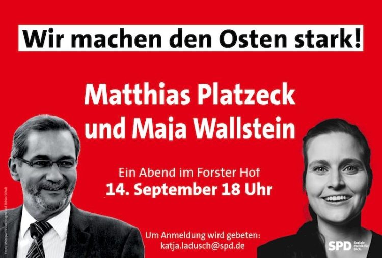 Gespräch mit Platzeck und Wallstein in Forst: "Wir machen den Osten stark"