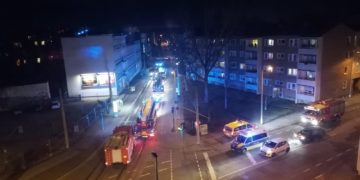 Feuerwehreinsatz in Cottbuser Karlstraße