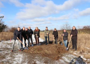 Spatenstich! Radweg von Schlabendorf Richtung Zinnitz entsteht