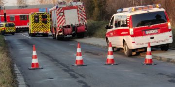 Zugunfall in Cottbus. Bahnübergang gesperrt
