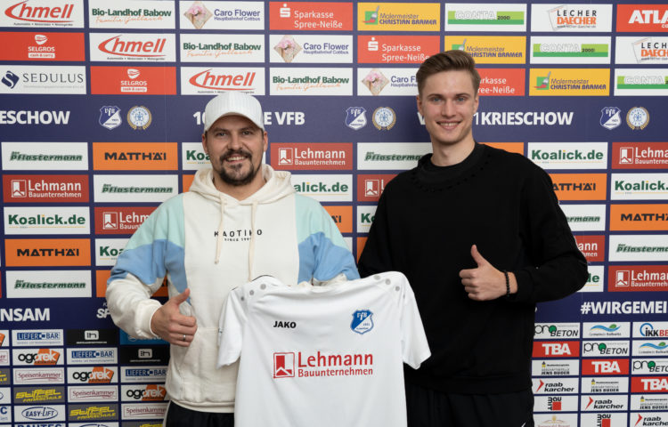 VfB Krieschow verpflichtet Maximilian Krüger; Foto: VfB Krieschow