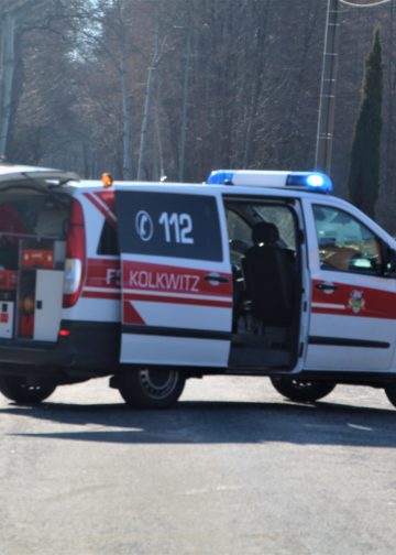 Transporter brennt in Kolkwitzer Garage; Foto: Blaulichtreport Lausitz
