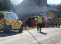 Transporter brennt in Kolkwitzer Garage; Foto: Blaulichtreport Lausitz