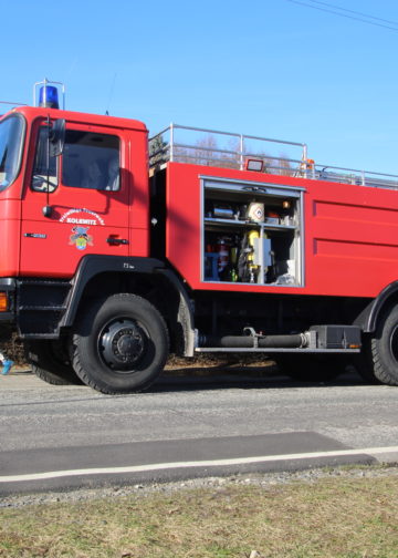 Transporter brennt in Kolkwitzer Garage; Foto: Blaulichtreport Lausitz