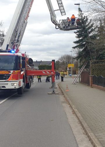Sturmeinsätze wegen Zeynep in Cottbus