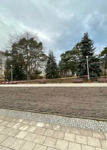 Teile des Dachs am Krankenhaus Eisenhüttenstadt beschädigt; FFW Eisenhüttenstadt