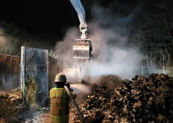 Brand in Cottbuser Recyclingunternehmen