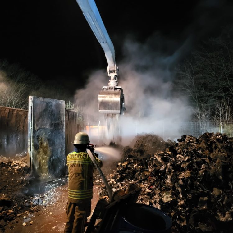 Brand in Cottbuser Recyclingunternehmen