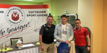 Matthias Boddeutsch (Jugendsekretär), Matti Piazena, Nico Gärtner (Vorsitzender) v.l.r.