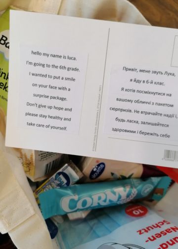 Mommy-Bags gepackt von Cottbuser Grundschülern und Eltern