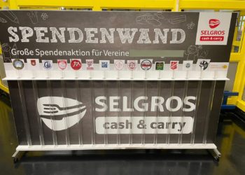 Jetzt Vereine unterstützen! Start für Spendenwand im Selgros Cottbus