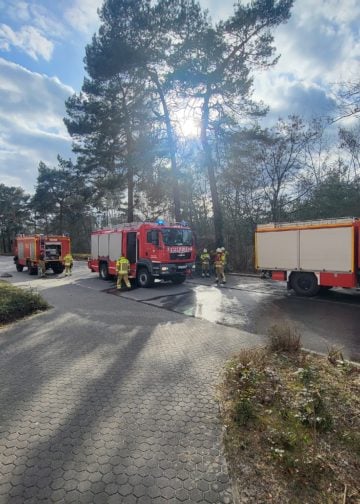 Brand in Sachsendorf am Südcampus der BTU Cottbus-Senftenberg; Foto: Blaulichtreport Lausitz