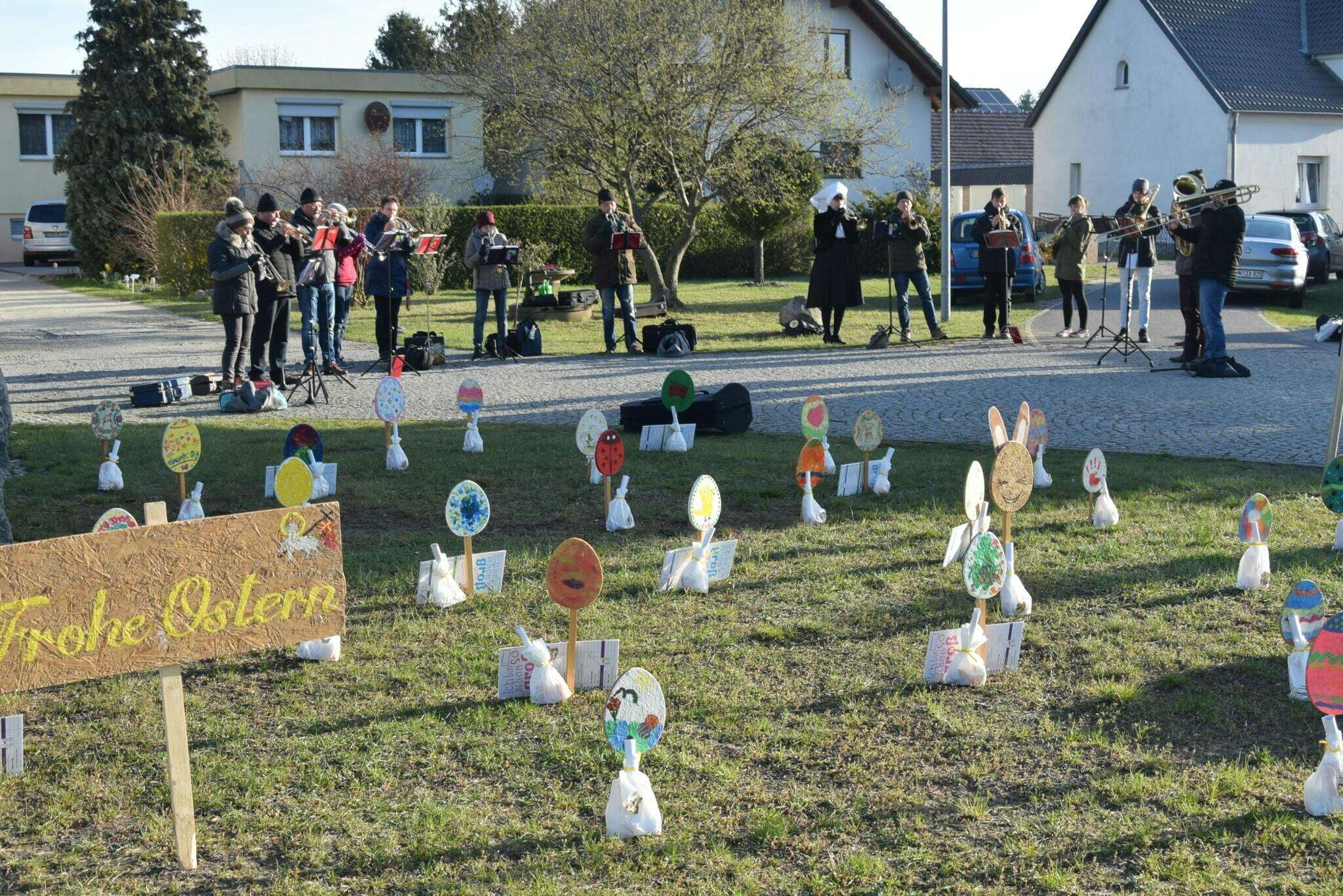 Posaunenchor mit Osterliedern; Foto: Georg Zielonkowski