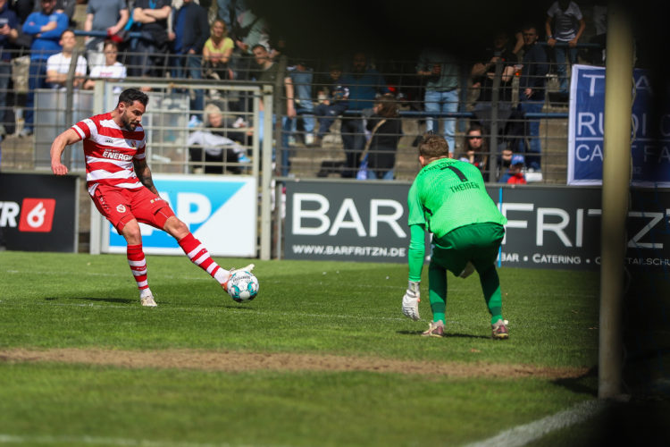 Joshua Putze im Spiel gegen den SV Babelsberg, Foto: Steve Seiffert