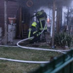 Gartenlaubenbrand in Bühlow; Foto: Blaulichtreport Lausitz