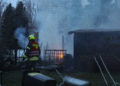 Gartenlaubenbrand in Bühlow; Foto: Blaulichtreport Lausitz