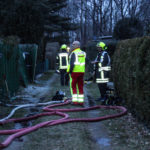 Gartenlaubenbrand in Bühlow; Foto: Blaulichtreport Lausitz