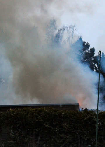 Gartenlaubenbrand in Bühlow; Foto: Blaulichtreport Lausitz
