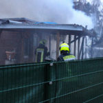 Gartenlaubenbrand in Bühlow; Foto: Blaulichtreport Lausitz