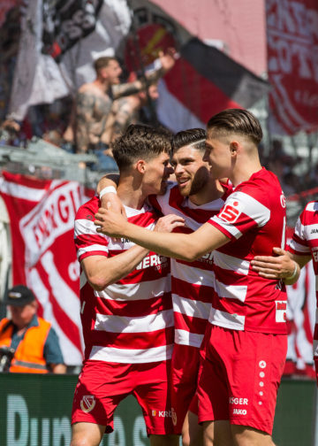 Cottbus, Deutschland 15. Mai 2022:Regionalliga Nord / Ost - 2021/2022 - FC Energie Cottbus vs. Chemie Leipzig