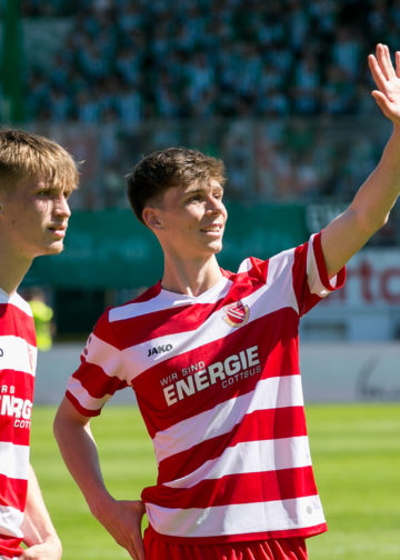Cottbus, Deutschland 15. Mai 2022:Regionalliga Nord / Ost - 2021/2022 - FC Energie Cottbus vs. Chemie Leipzig