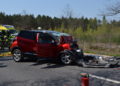 Tödlicher Verkehrsunfall auf der B97 zwischen Schwarzkollm und Hoyerswerda; Foto: Blaulichtreport Lausitz