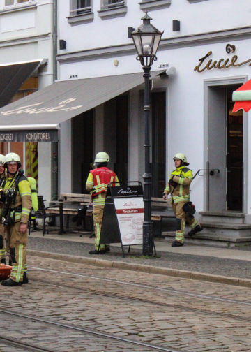 Brand im Cottbuser Café Lucie; Foto: Blaulichtreport Lausitz