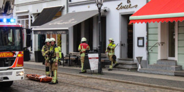 Brand im Cottbuser Café Lucie; Foto: Blaulichtreport Lausitz