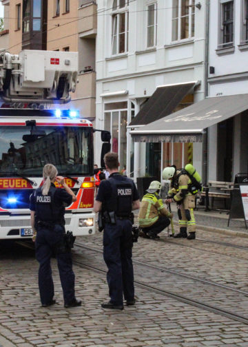 Brand im Cottbuser Café Lucie; Foto: Blaulichtreport Lausitz
