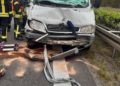 Unfall mit sechs Verletzten auf der A13 bei Staakow Foto: Feuerwehr Golßen