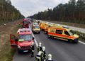 Unfall mit sechs Verletzten auf der A13 bei Staakow Foto: Feuerwehr Golßen