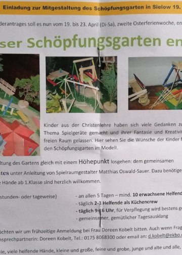 Für jede Generation: Schöpfungsgarten an der Sielower Kirche eingeweiht