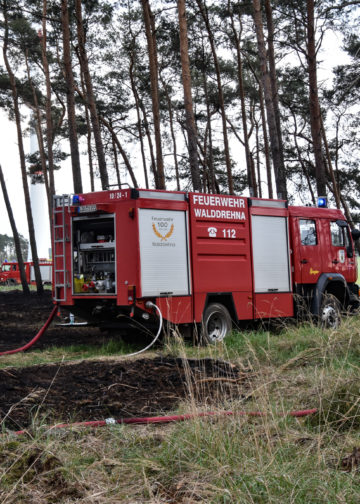 1,5ha Waldbrand an der Dubener Platte bei Luckau forderte Feuerwehren; Foto: Blaulichtreport Lausitz