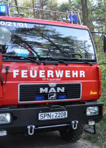 Waldbrand Nordstrand Stausee bei Klein Döbbern; Foto: Blaulichtreport Lausitz